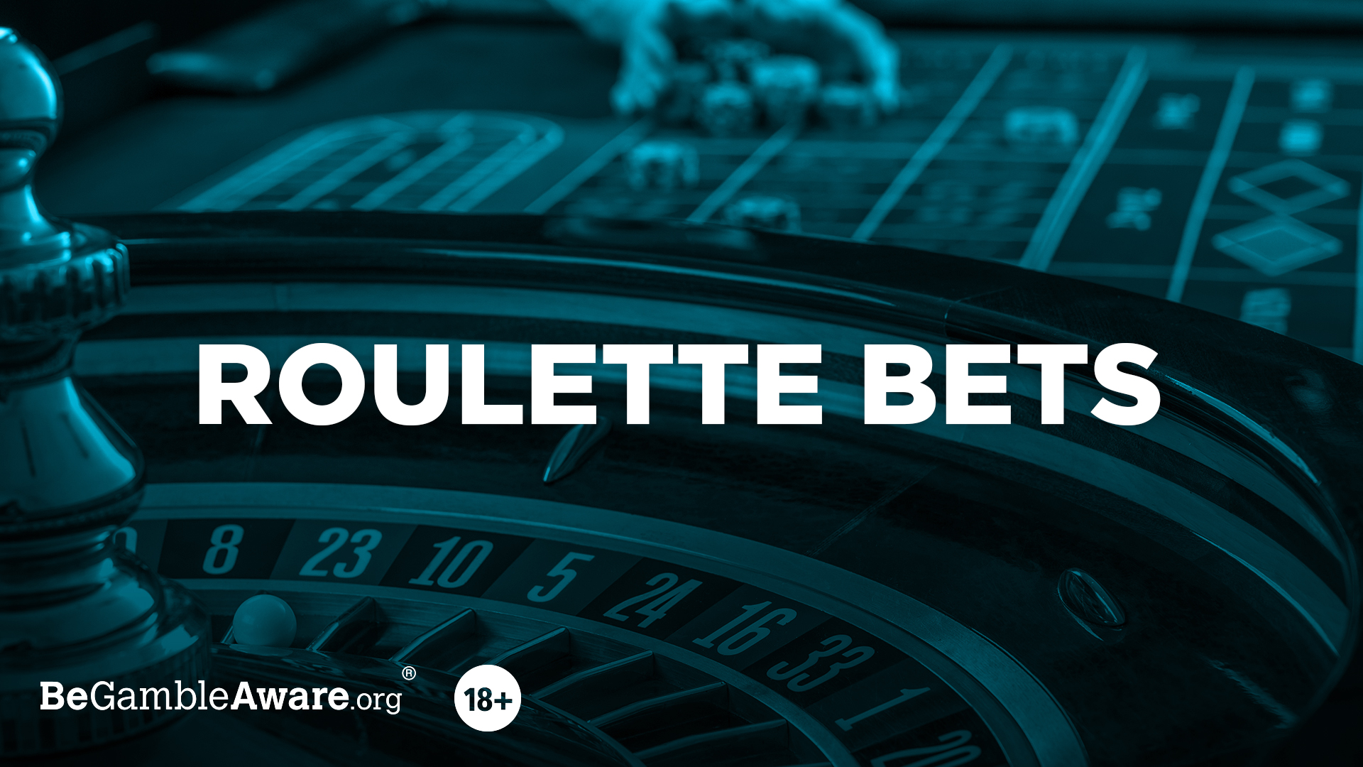 Banner with roulette wheel and betting table